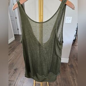 Olive Green Sleeveless Top
